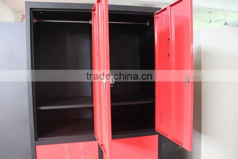 Four Doors Knock-down Steel Storage Multi-functional Gym Metal Locker/School Steel Locker