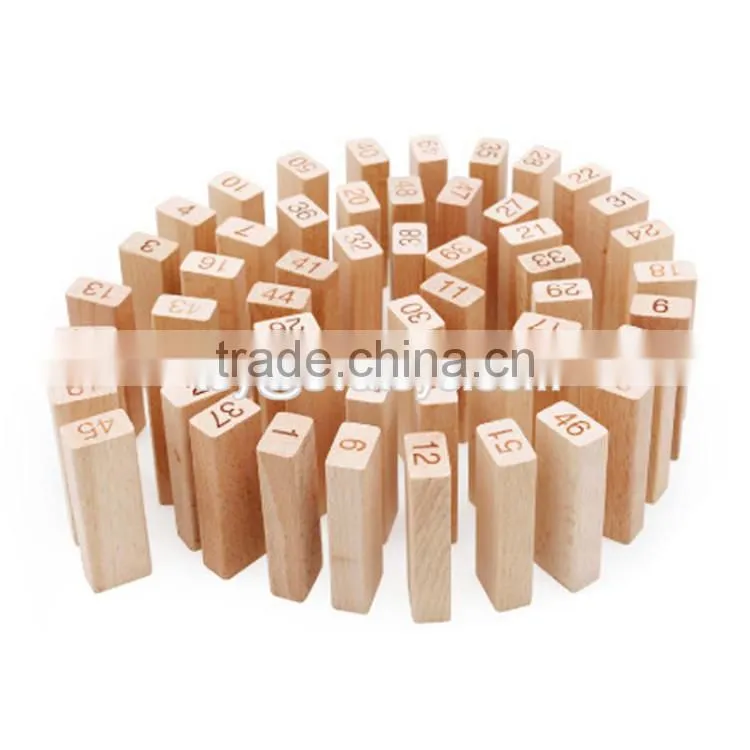 New design 51 pcs educational wooden kids building toys W13D149