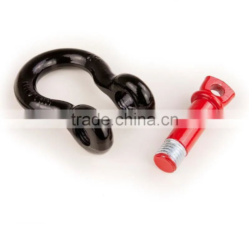 4x4/4wd/off road bow shackle (3.25T, 4.75T, Galvanised Tested, Spraying ), recovery kit