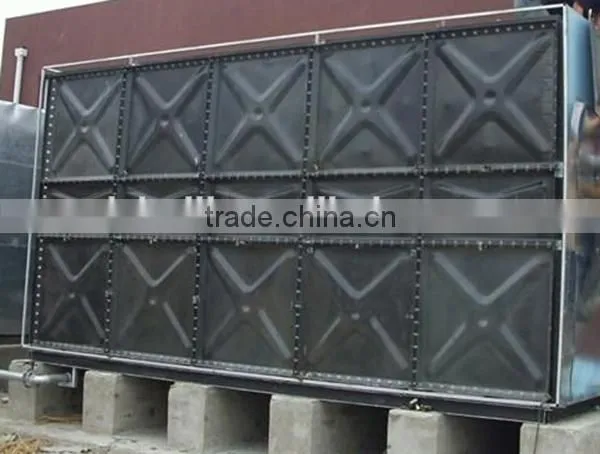 Enameled storage water tank for water treatment plants