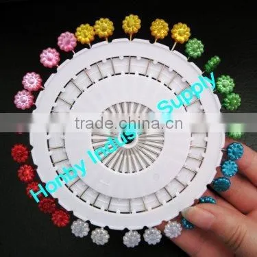 Graceful 55mm pearl colors muslim brooch hijab scarf pin