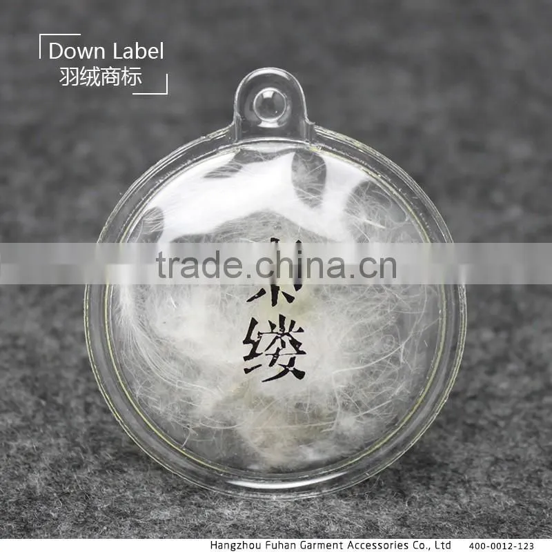 Clear Custom down tag with logo