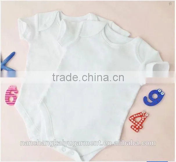 Cheapest quality100% cotton plain white baby rompers