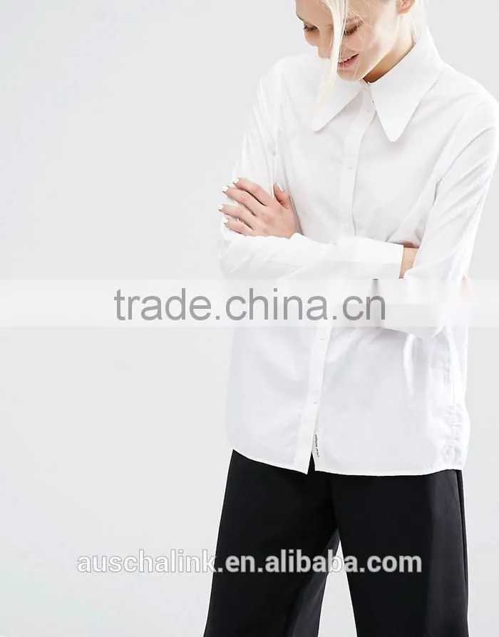 best selling ladies organic cotton office shirts OEM service