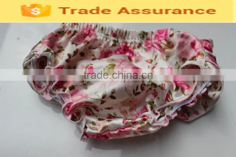 Soft baby boutique clothing newborn toddler ruffle shorts infant flower patterns bloomer