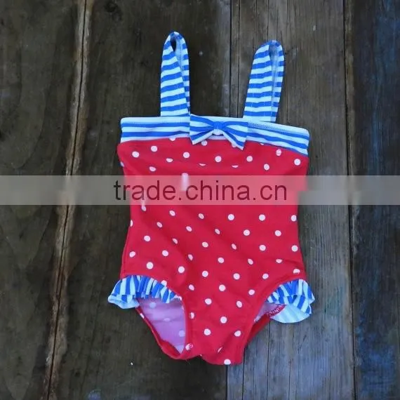 Amercian girl summer beach wear bikini two piece swimsuit kids beautiful model dresses