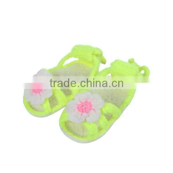 Summer Flower Free Pattern Crochet Knitting Shoes for Baby