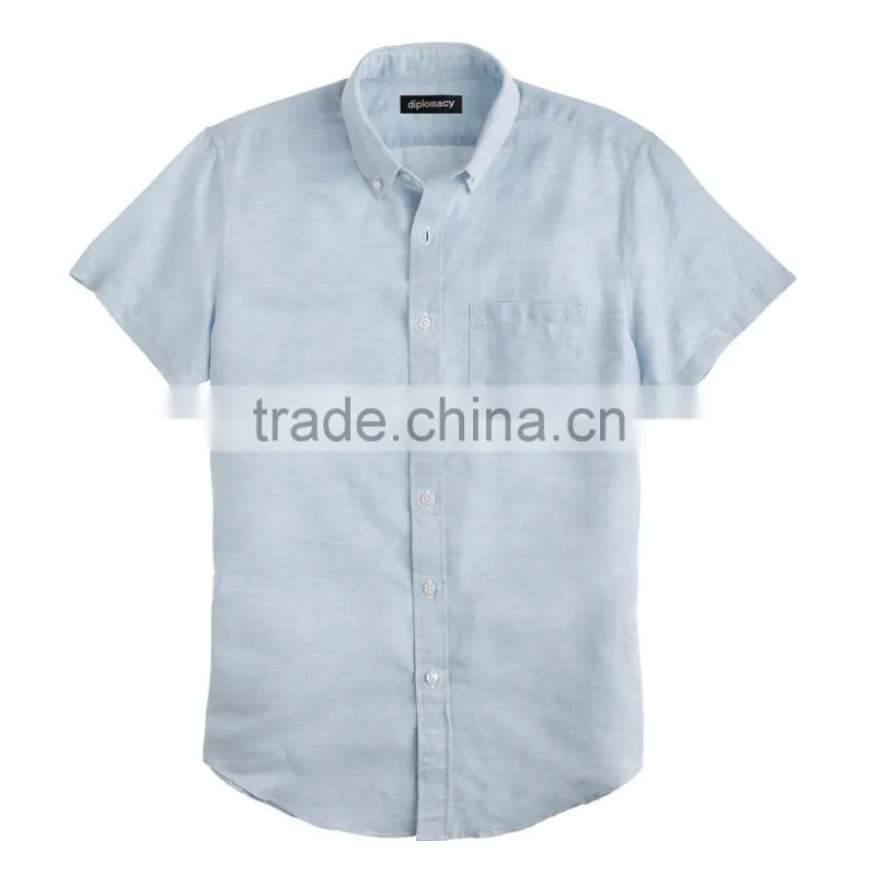 2015 SHORT-SLEEVE LINEN SHIRT men shirt cotton slim fit casual shirts for men