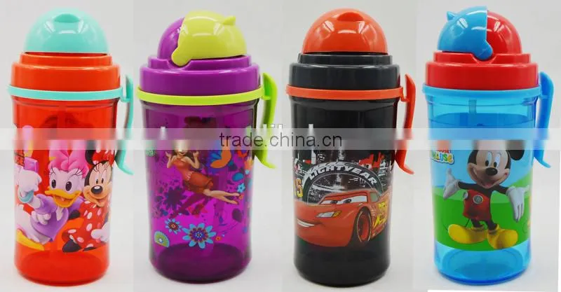 350ml kids sipper bottle/cartoon school portable water bottle/promotional gifts