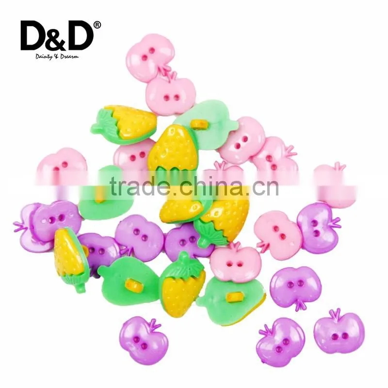 D&D Fruits shape plastic sewing button for children clothing