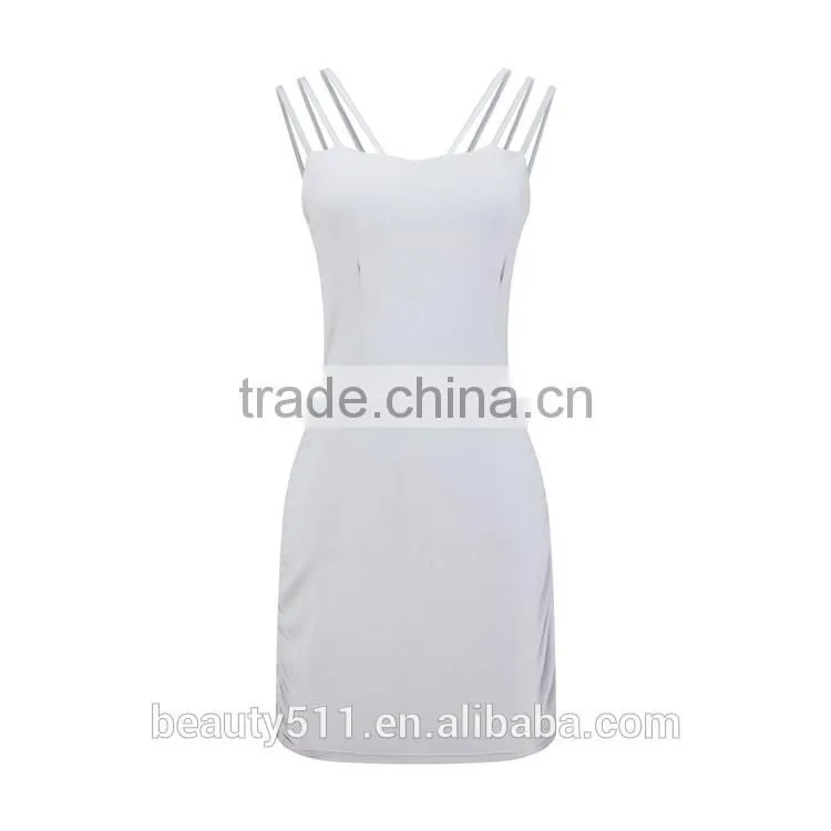 New Ladies Fashion Dress 2017 Design Elastic Waist Wine Dress SD22