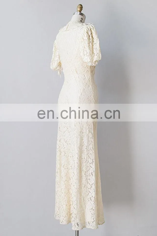 CHEFON Lace 2016 long evening dresses with sleeve latest