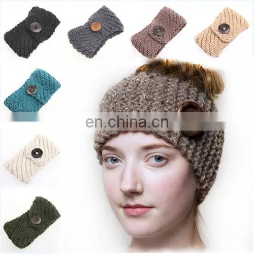 Knit Big Bow Winter Hairband