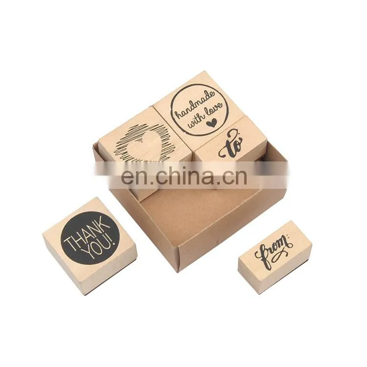 5pcs Card Making Kids Rubber Stamp Printer Stamp Ink Pad