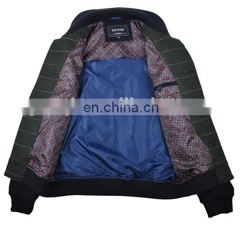 fashion plain woolen classic varsity jacket men