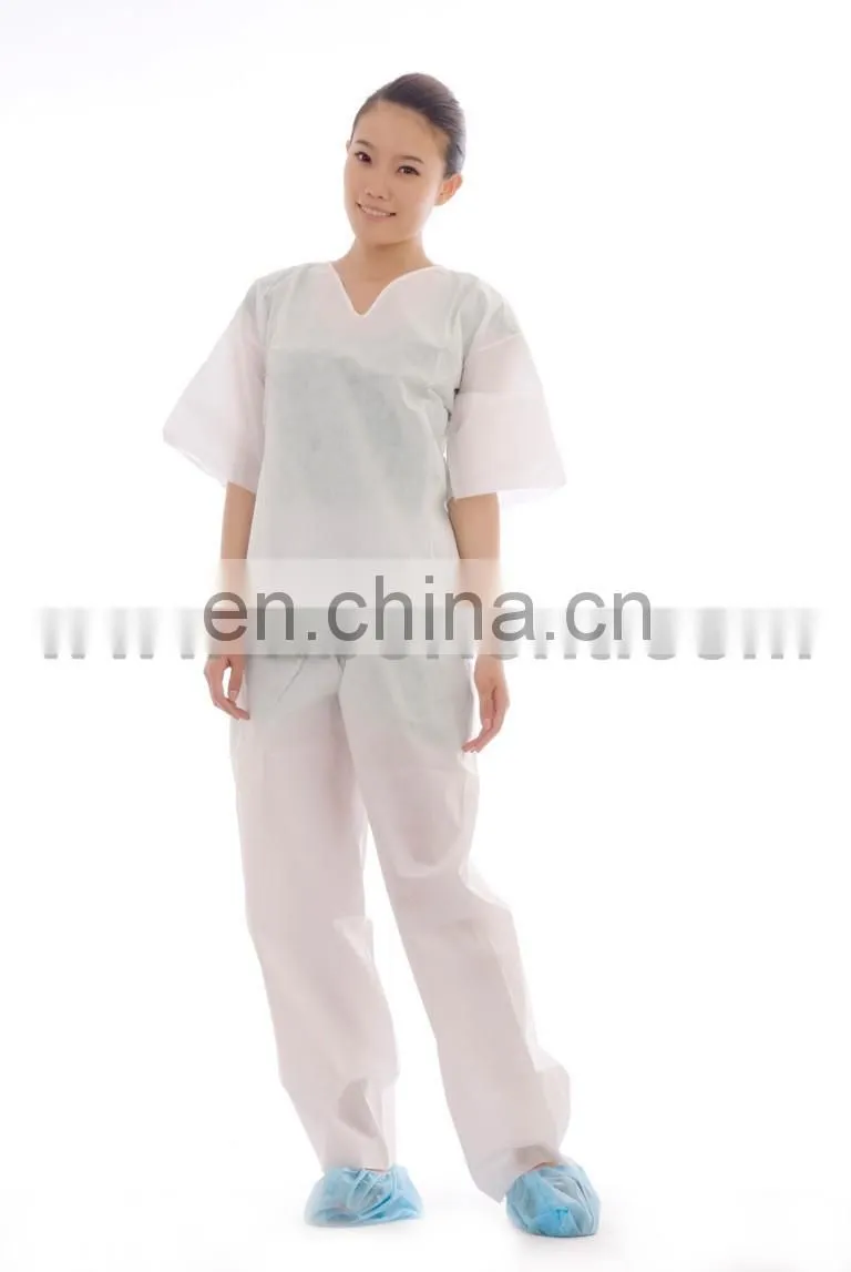 Hospital disposable nursing uniform SMS pajamas kit