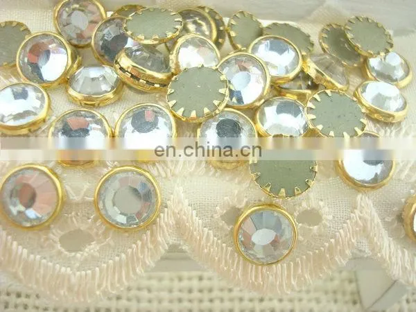 hot fix rhinestone with rim