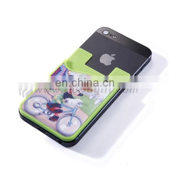 2017 Silicone mobile phone card holder wallet, multiple silicone business card holder