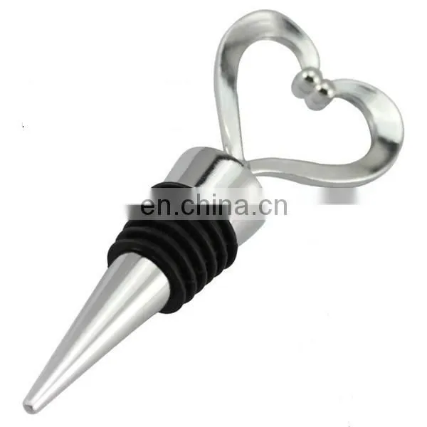 Promotion Wedding Valentines Gift heart shape Red Wine Champagne Bottle Stopper