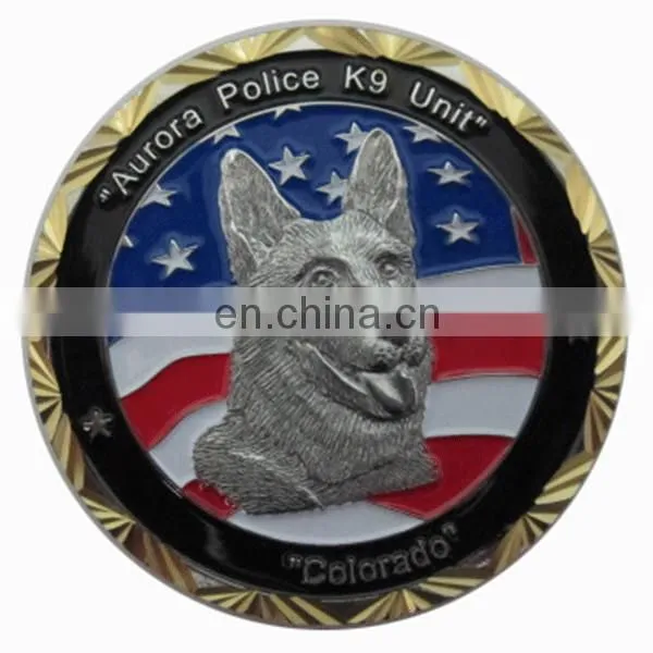 3D custom enamel copper eagle challenge coin