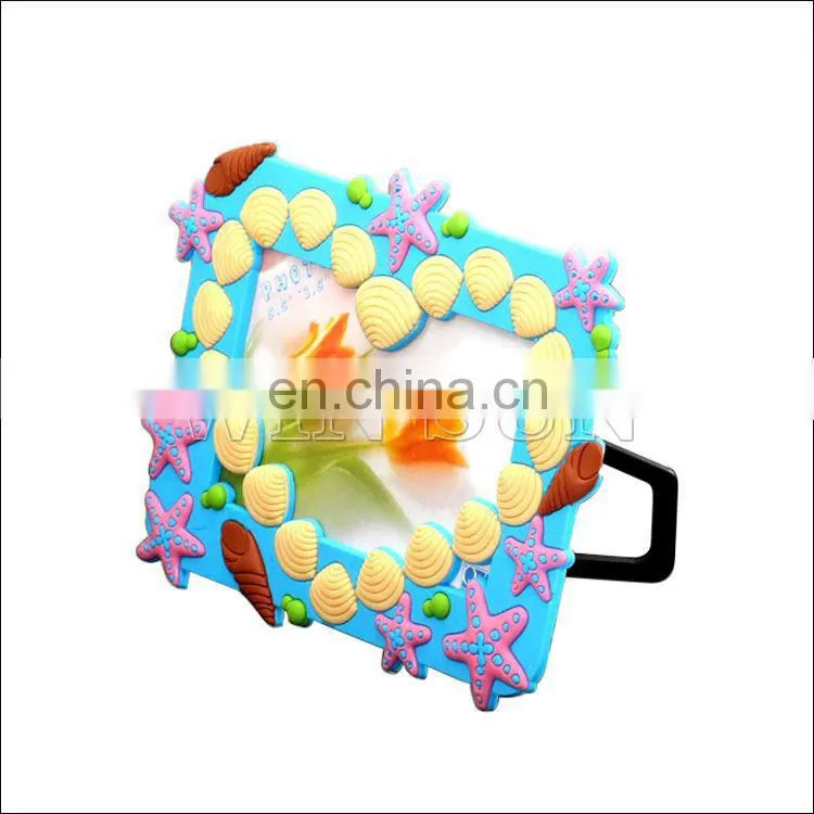Cute little mice pink flowers photo frame