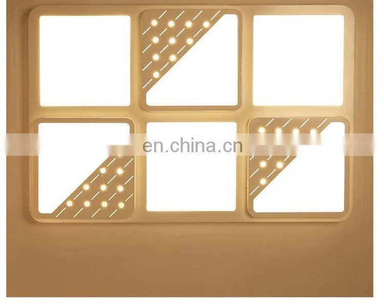 Iron Acrylic Rectangular Simple LED Ceiling Light Atmosphere Living Room Bedroom Lights