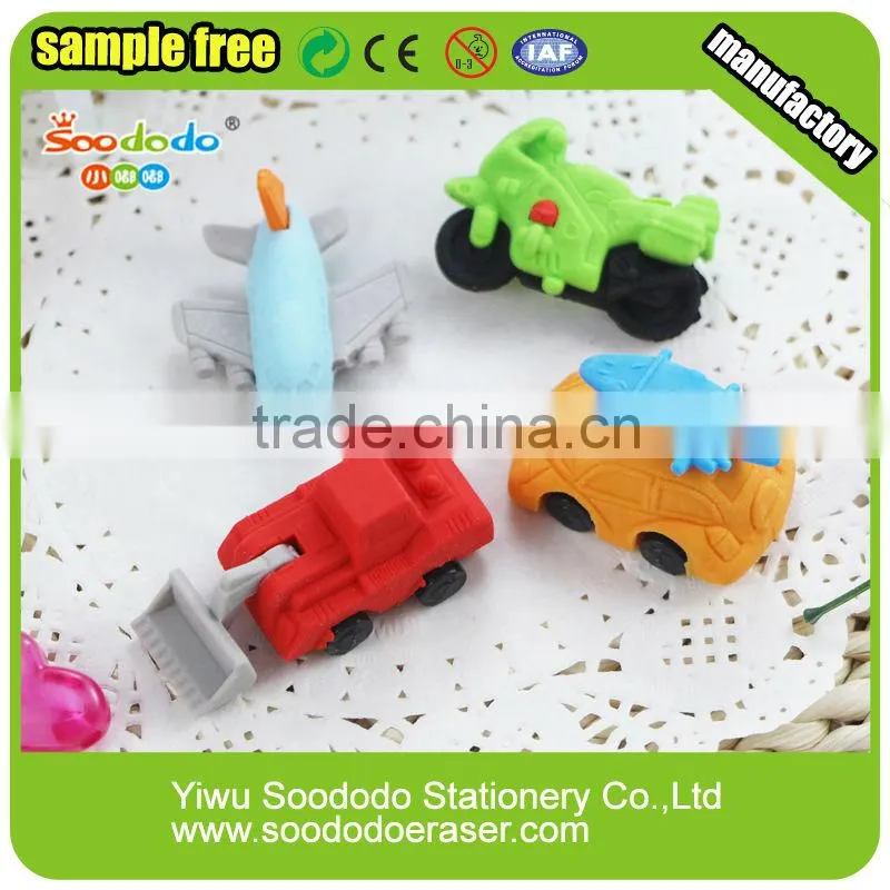 Car cartoon for kids fancy erasers