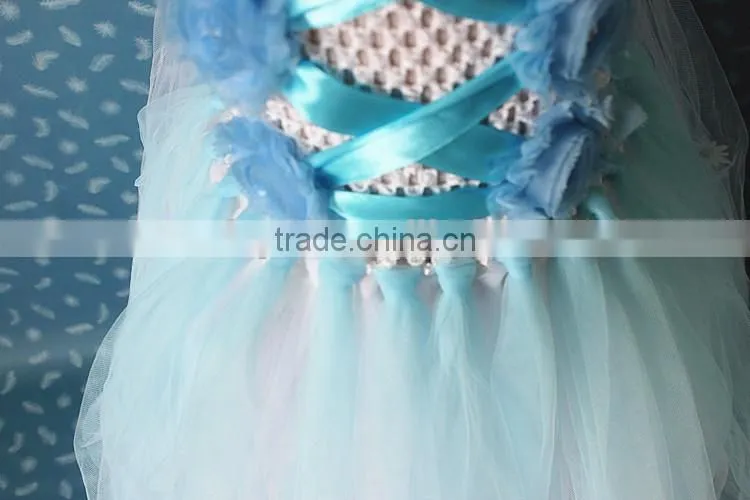 2014 summer wear dresses frozen princess elsa dress, princess dresses for children 10pcs/lot