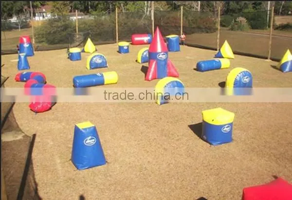New Arrival Plato PVC Tarpaulin Inflatable Cheap Paintball Bunkers for Sports Activities