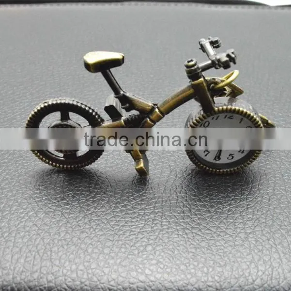 Mini Pocket Watch Bike Style Acrylic Glass Watch