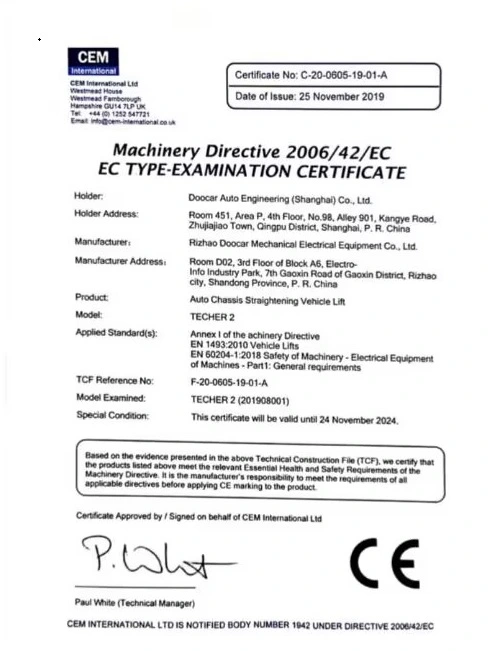 CE certificate