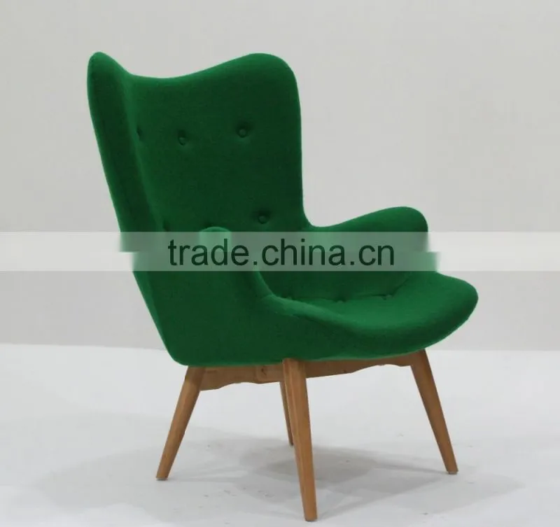 replica fiberglass material solid wood frame cashmere featherston contour lounge chair with ottoman by Grant Featherston