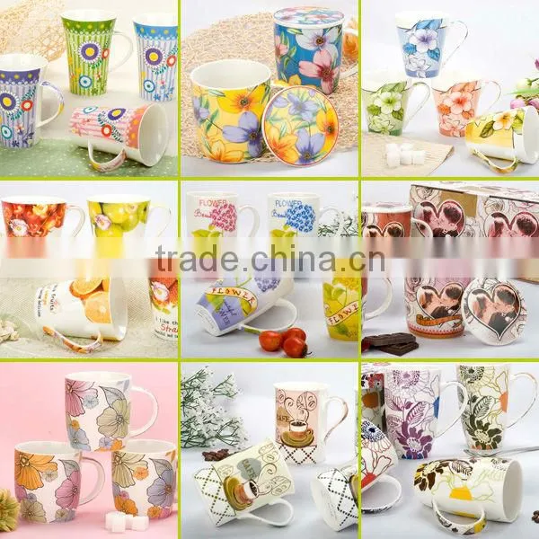 porcelain couple coffee mug