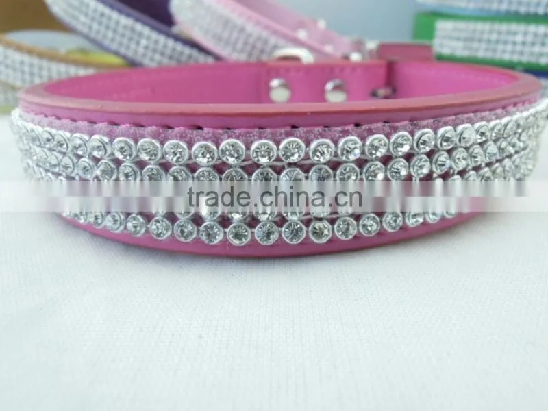 Manufacturer supply diamond type leather pet collar fashion decoration dog collar