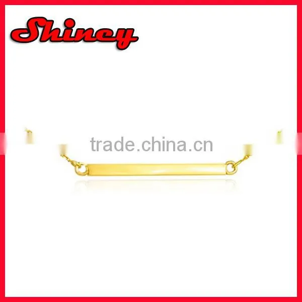 18k real gold plating high quality with 28inch franco chain bling sideway cross pendant