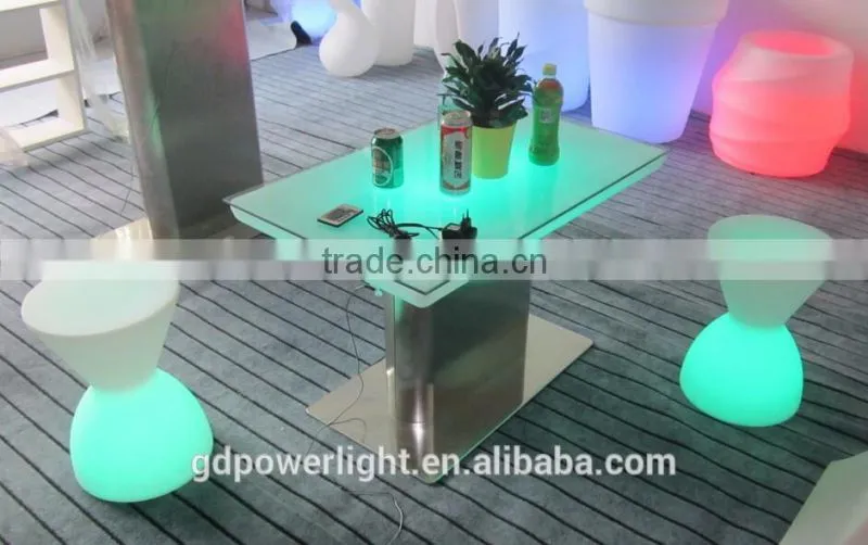 New PE Plastic Bar Table with LED light and remote control YXF-8856