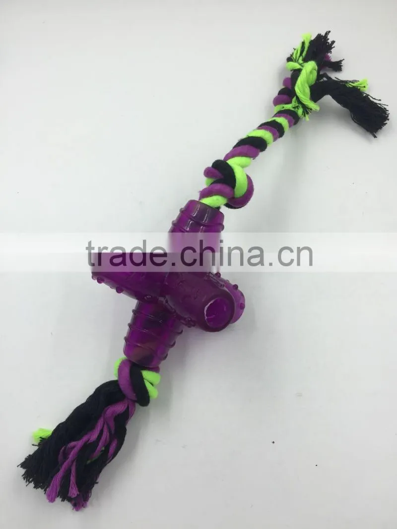 Cross Shaped Rope Dog Toy ,Pet product cotton rope rubber toy for dog