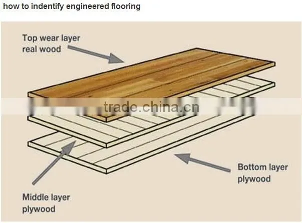 Three layer solid wood flooring ENGINEERED OAK WOOD