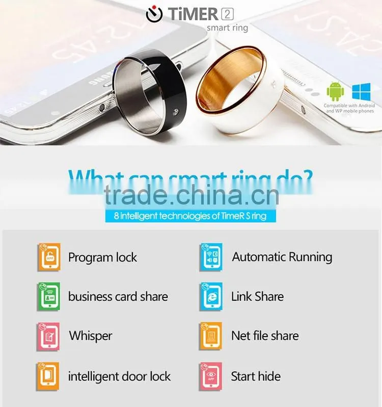 13.5MHZ smart nfc ring 7-12 different size for man and woman