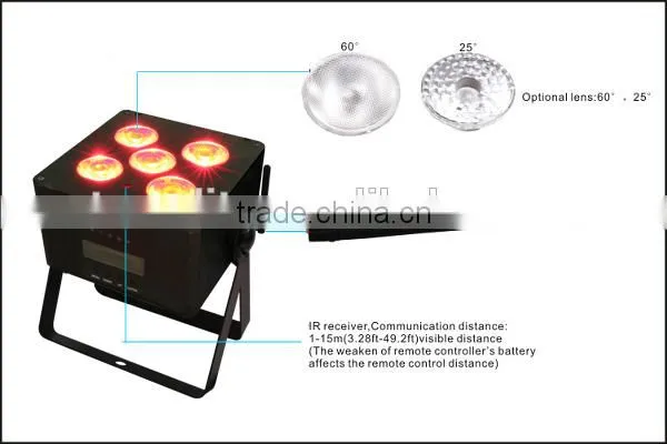 Highly recomended 5pcs 6 in 1 RGBWAUV led par LED wedding uplighting