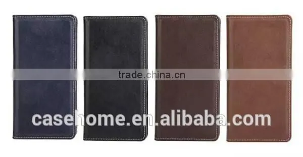 Genuine leather Wallet Flip Case Cover for sony z5 with real leather case