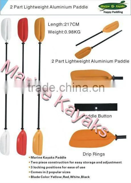 2 Part Lightweight Aluminium Kayak Paddle