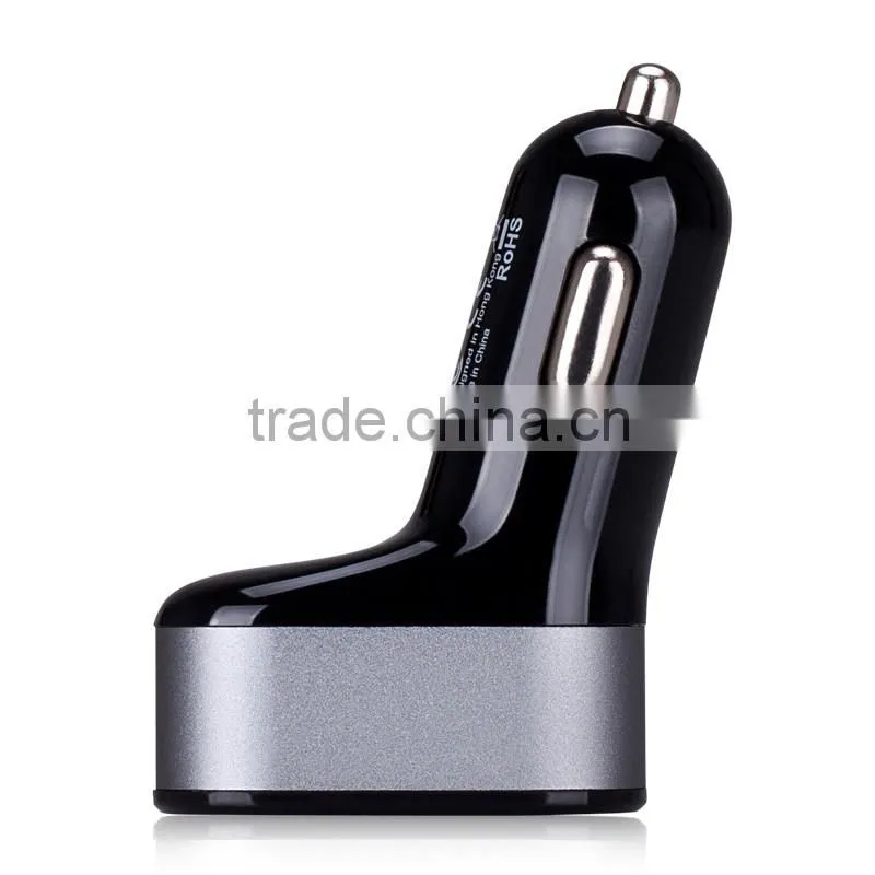 Momax XC Series 2.4A Quick Charging 3 USB Ports Car Charger for iPhone/ Android Mobile Phone Fashion Car Charger MT-5677