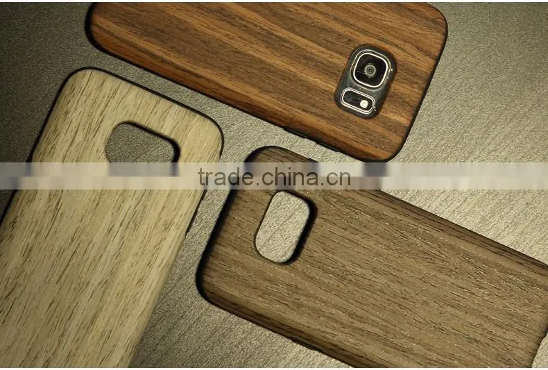 Original ROCK Shockproof Wooden Rubber Protective Case for Samsung S7 Wood TPU Back Case with 3 Deisgns MT-5524