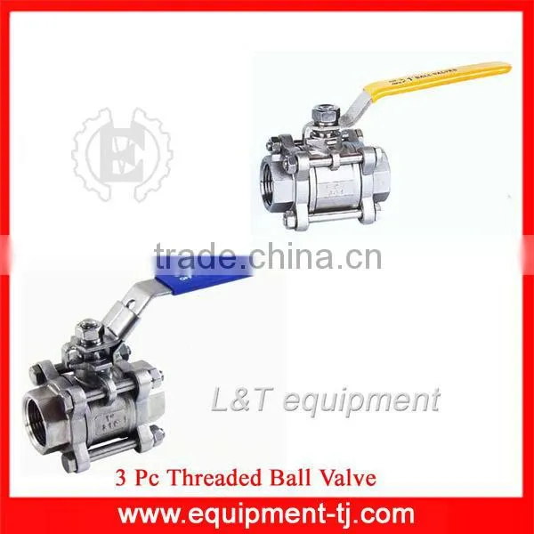 3 Pc Threaded Ball Valve