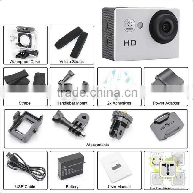 2016 best promotional gift low price 1.5 inch 720p mini sport action camera DV