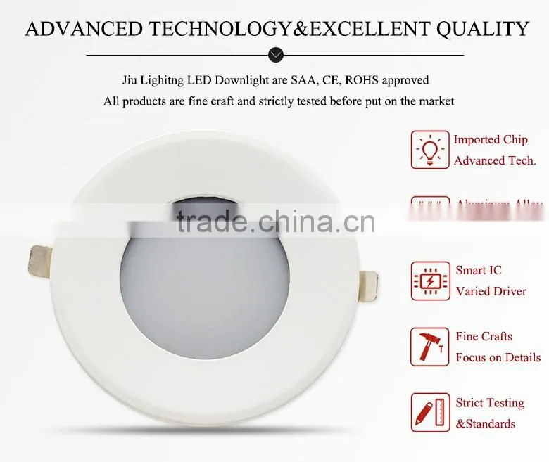2015 Top Quality High Lumen CE ROHS SAA 3W 5W 7W 9W 12W 15W 18W LED Downlight