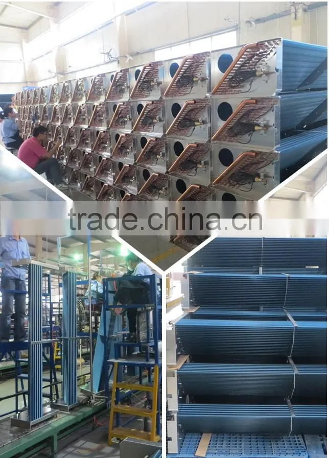 Tube fin air cooled evaporator for refrigeration, cold room, air conditioning system