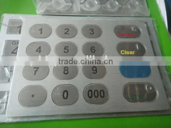 16 keys numeric metal keypad for bank ATM equipment