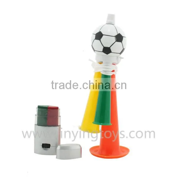 Three-tone horn tricolor football fan trumpets cheering makeup tool